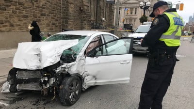 Car slams into auto restore store in Mayfair, driver arrested 2